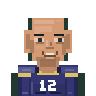 Bijan Rollinson's pixel portrait with number 12 on the jersey chest
